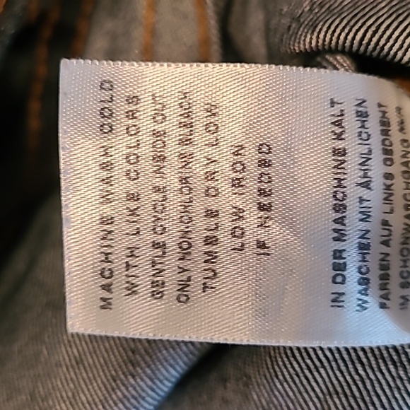 True Religion Mens Medium Dark Blue Denim World Tour Trucker Jacket Streetwear - Picture 11 of 16